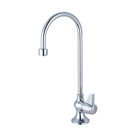 CENTRAL BRASS Single Handle Bar Faucet, NPSM, Single Hole, Polished Chrome, Spout Reach: 4.81" 0286-AC